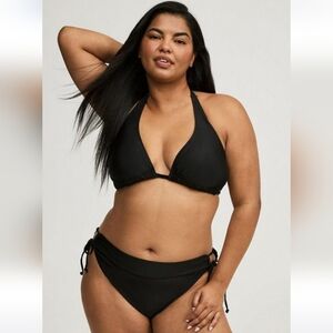 NWT Torrid Black Halter Bikini Top